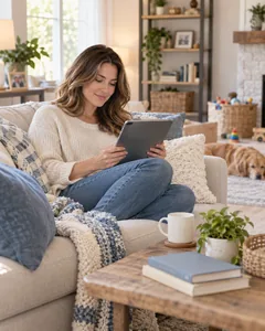 Reading on a tablet